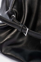 Bong Bag Black Faux Leather Cross-Body Bag