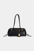 Bong Bag Black Faux Leather Shoulder Bag