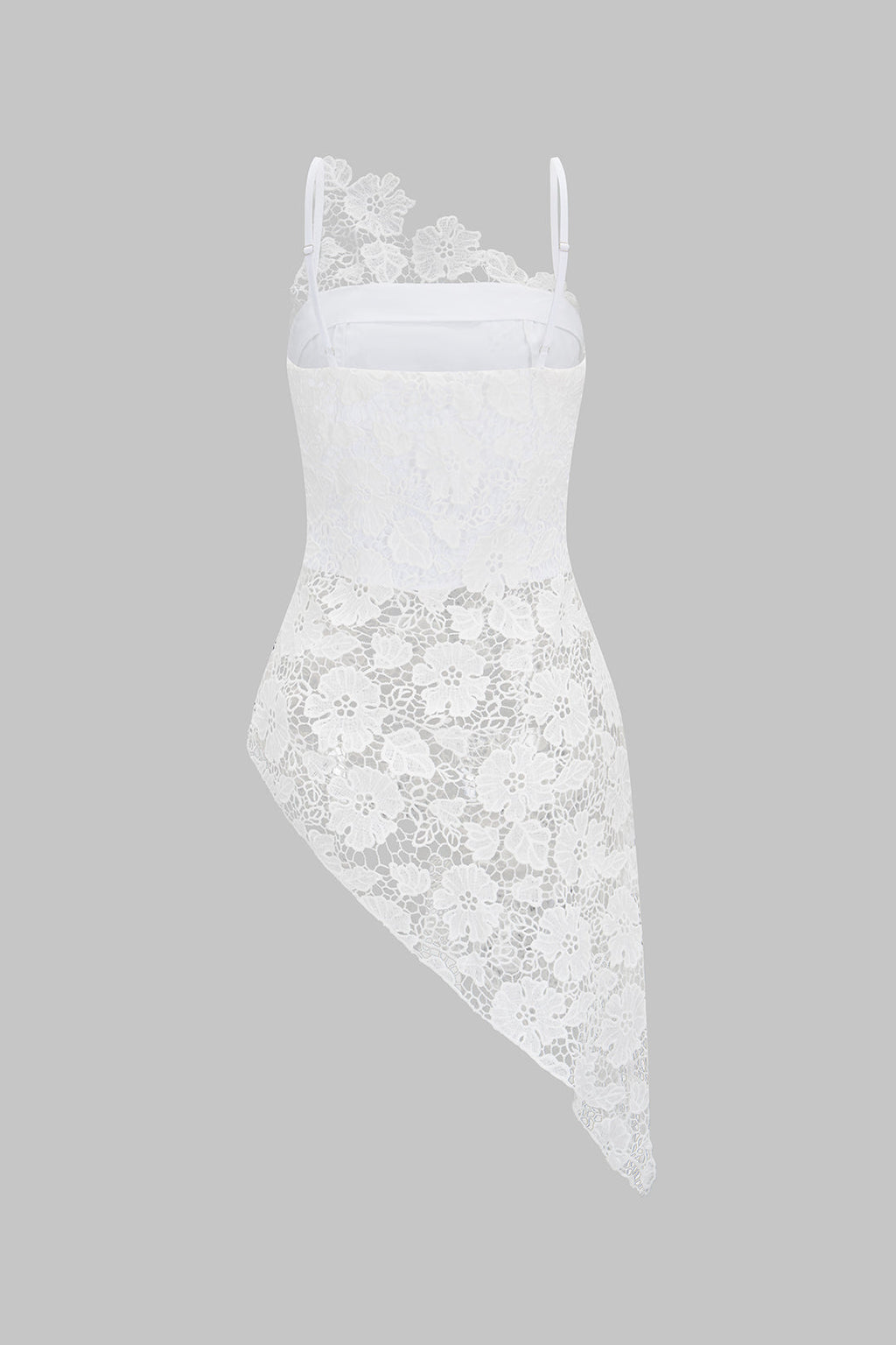 Bong Bag White Lace Asymmetrical Cami Top