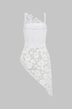 Bong Bag White Lace Asymmetrical Cami Top