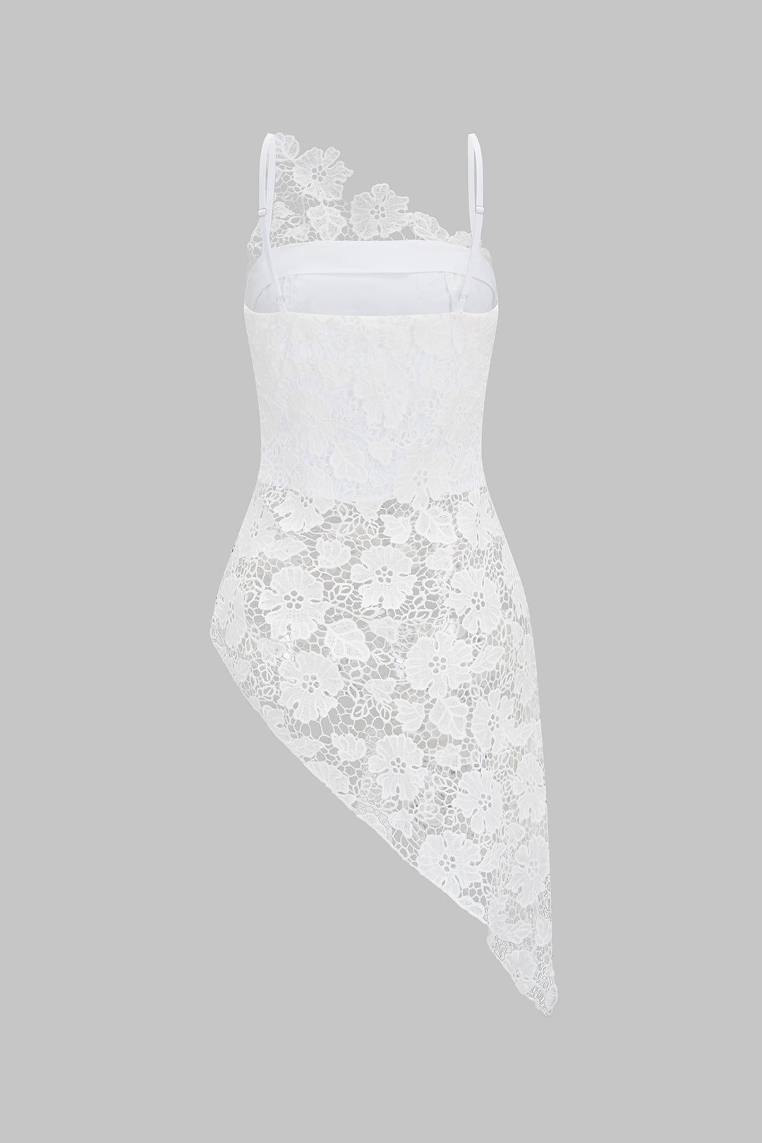 Bong Bag White Lace Asymmetrical Cami Top