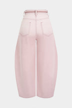 Bong Bag Light Pink Rhinestone Barrel Jeans