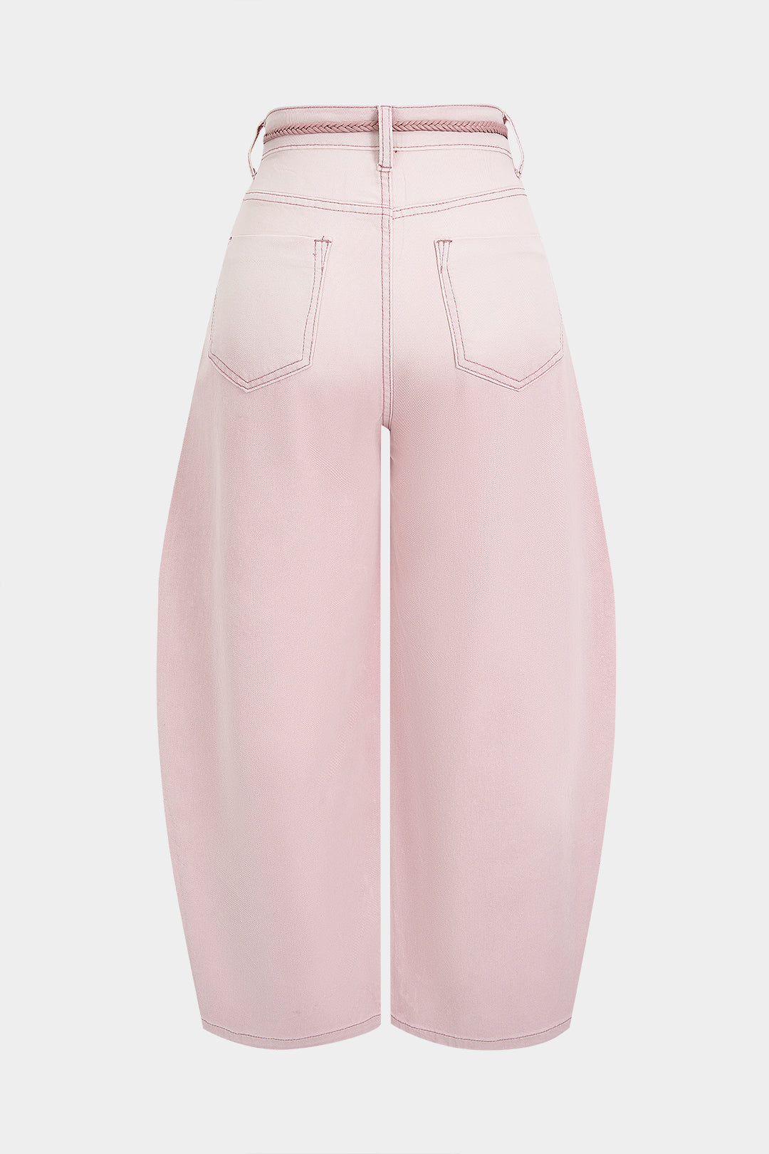 Bong Bag Light Pink Rhinestone Barrel Jeans
