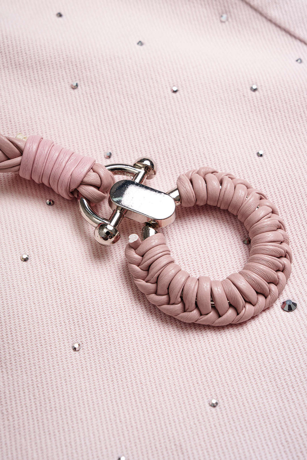 Bong Bag Light Pink Rhinestone Barrel Jeans