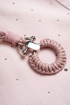 Bong Bag Light Pink Rhinestone Barrel Jeans