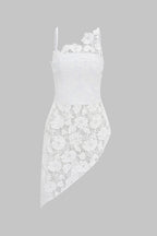 Bong Bag White Lace Asymmetrical Cami Top