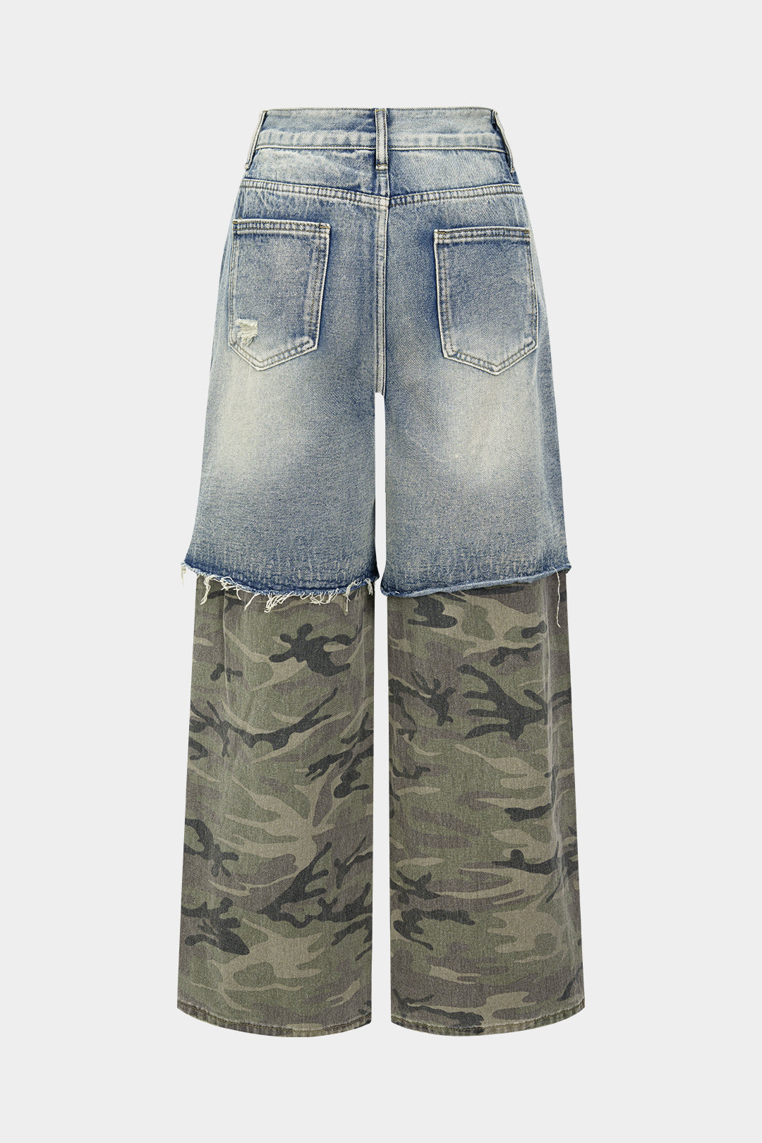 Bong Bag Blue Camo Print Denim Jeans