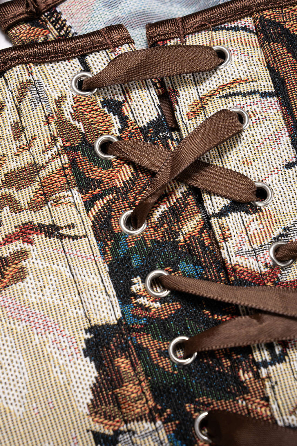 Bong Bag Brown Jacquard Halter Cami Top