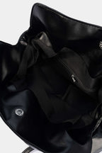 Bong Bag Black Faux Leather Cross-Body Bag