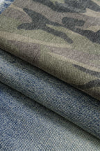 Bong Bag Blue Camo Print Denim Jeans