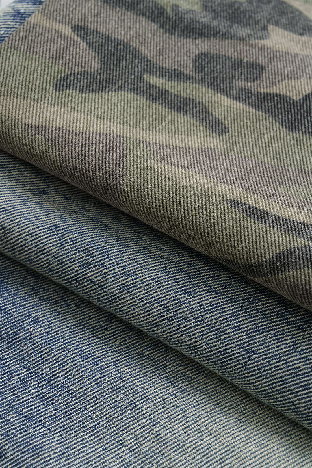 Bong Bag Blue Camo Print Denim Jeans
