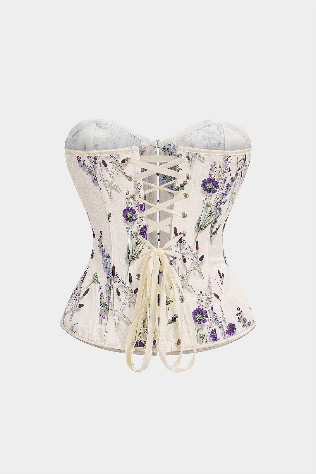 Bong Bag Lavender Floral Corset Tube Top