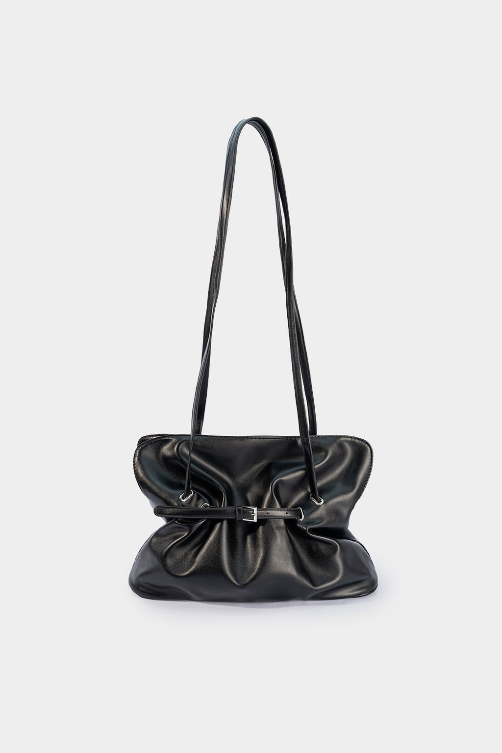 Bong Bag Black Faux Leather Cross-Body Bag