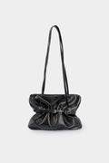 Bong Bag Black Faux Leather Cross-Body Bag
