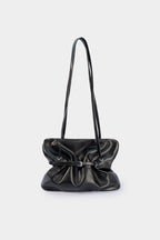 Bong Bag Black Faux Leather Cross-Body Bag