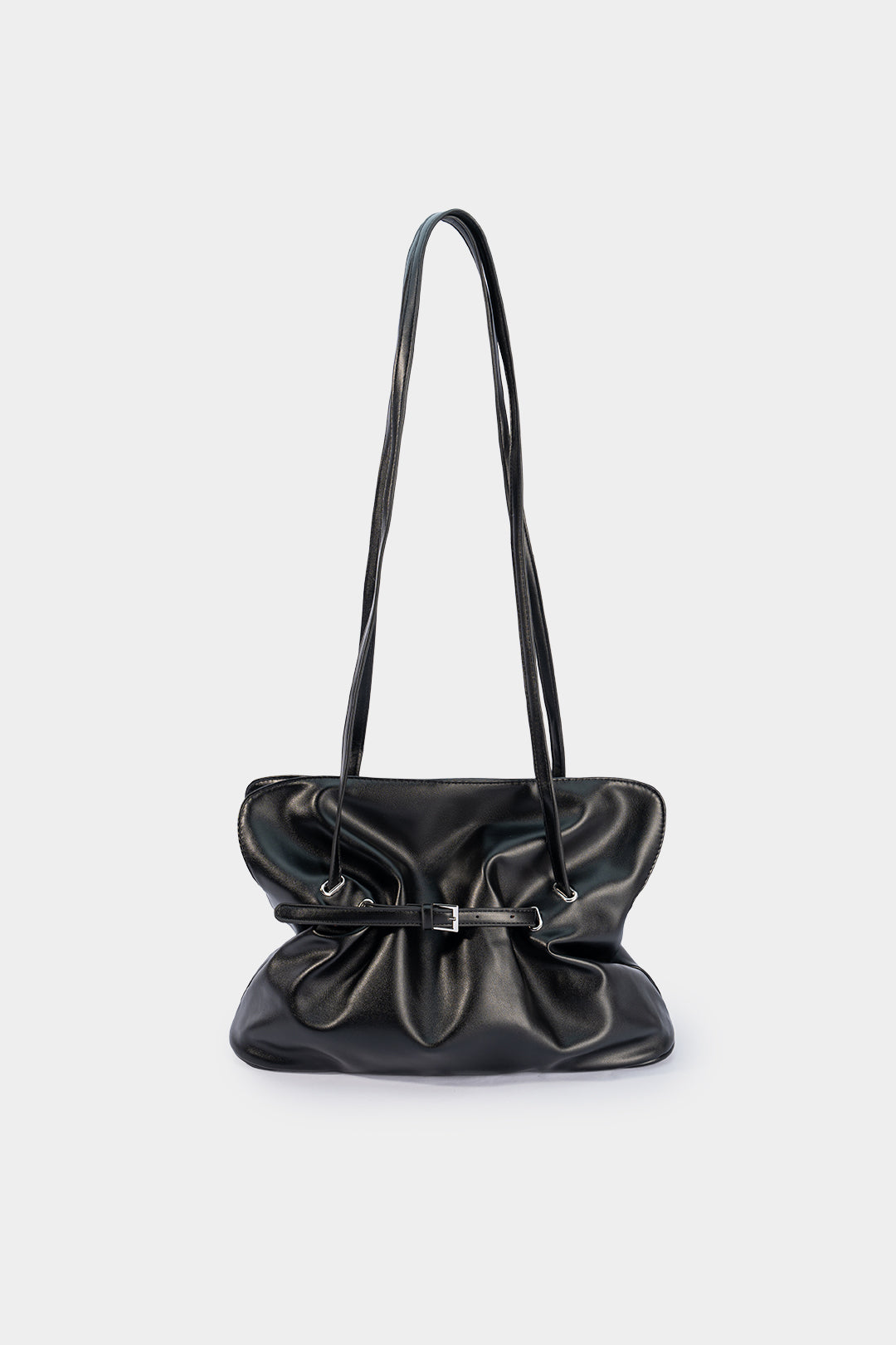 Bong Bag Black Faux Leather Cross-Body Bag