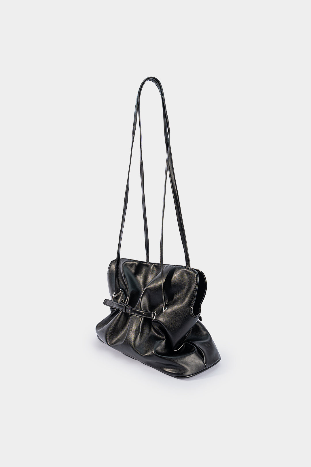 Bong Bag Black Faux Leather Cross-Body Bag