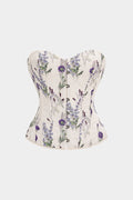 Bong Bag Lavender Floral Corset Tube Top