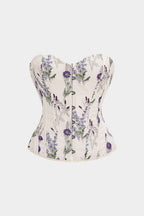 Bong Bag Lavender Floral Corset Tube Top